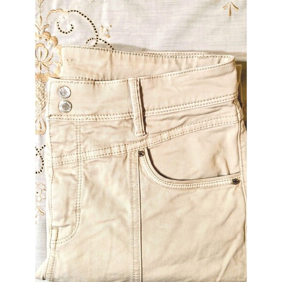 WHBM Skinny Cargo Pants Women’s Phone Pockets Light Cream ($129) - Picture 1 of 15